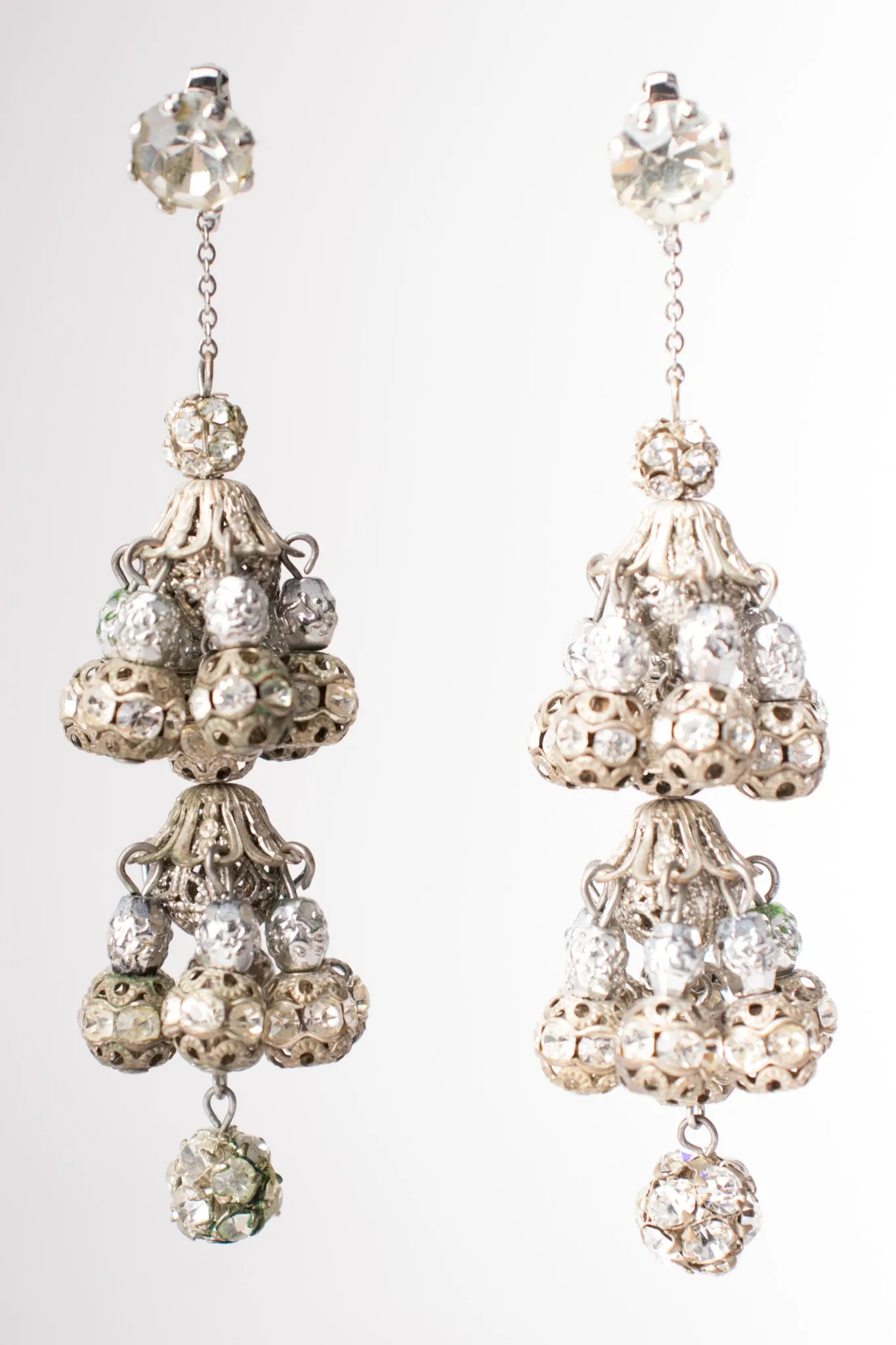 Filigree Bead Chandelier Earrings