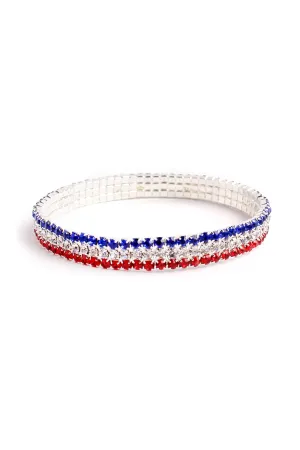 Flag 3 Line Elastic Bracelet - Pack of 6