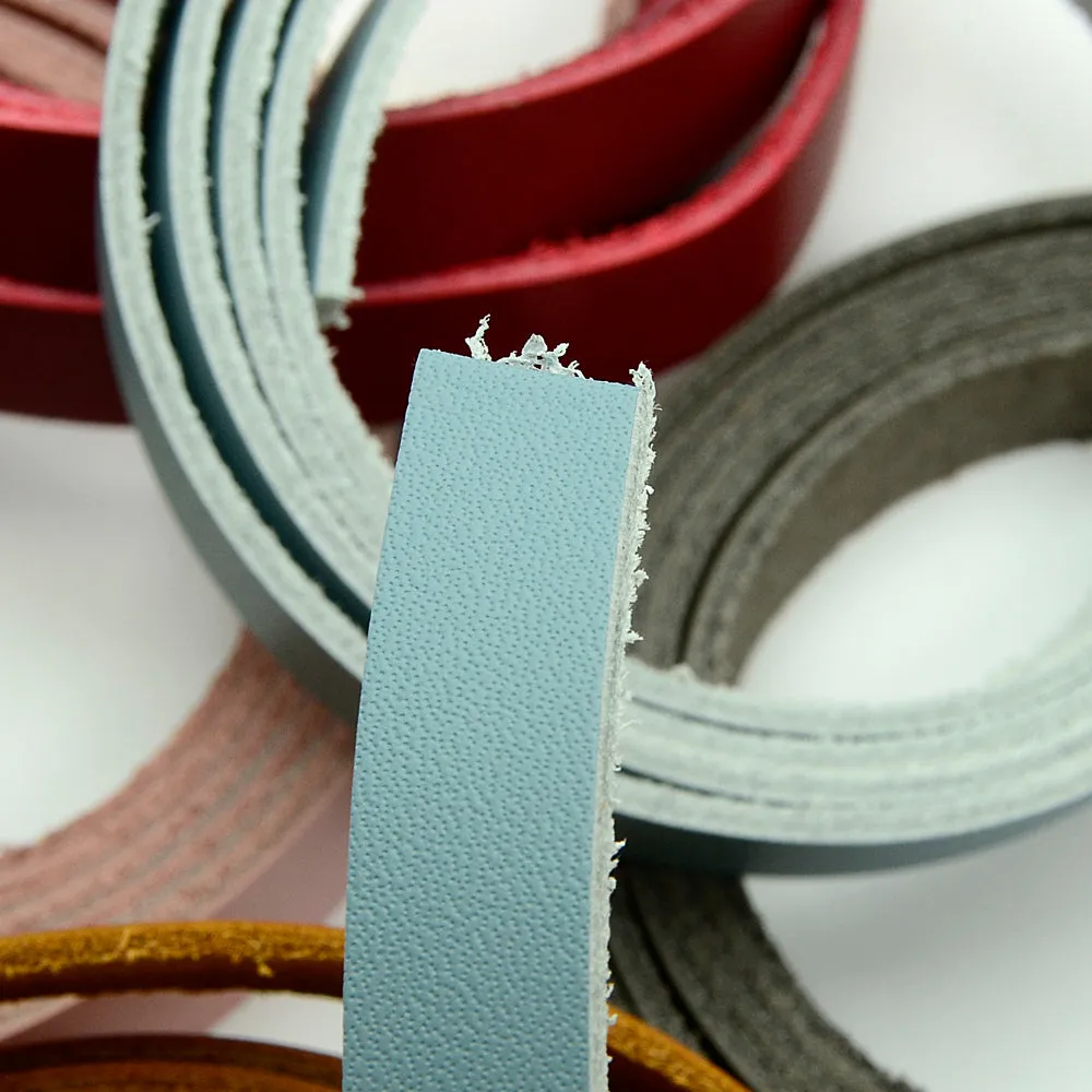 Flat leather strap leather strap 1 meter natural cowhide bag necklace mask strap key ring leather craft