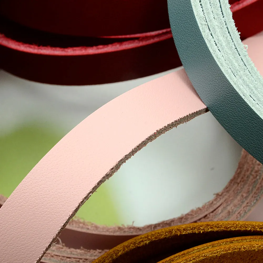 Flat leather strap leather strap 1 meter natural cowhide bag necklace mask strap key ring leather craft