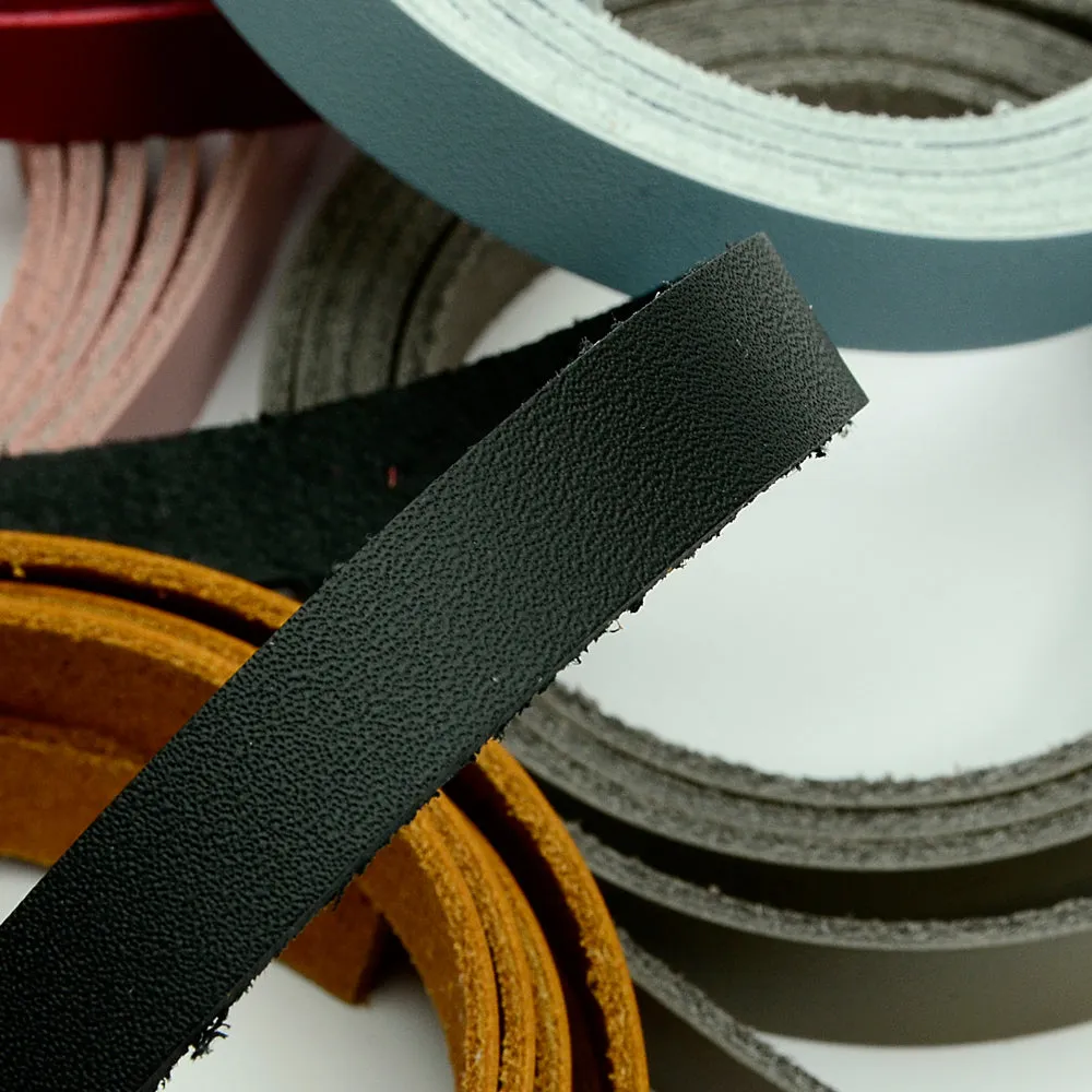 Flat leather strap leather strap 1 meter natural cowhide bag necklace mask strap key ring leather craft