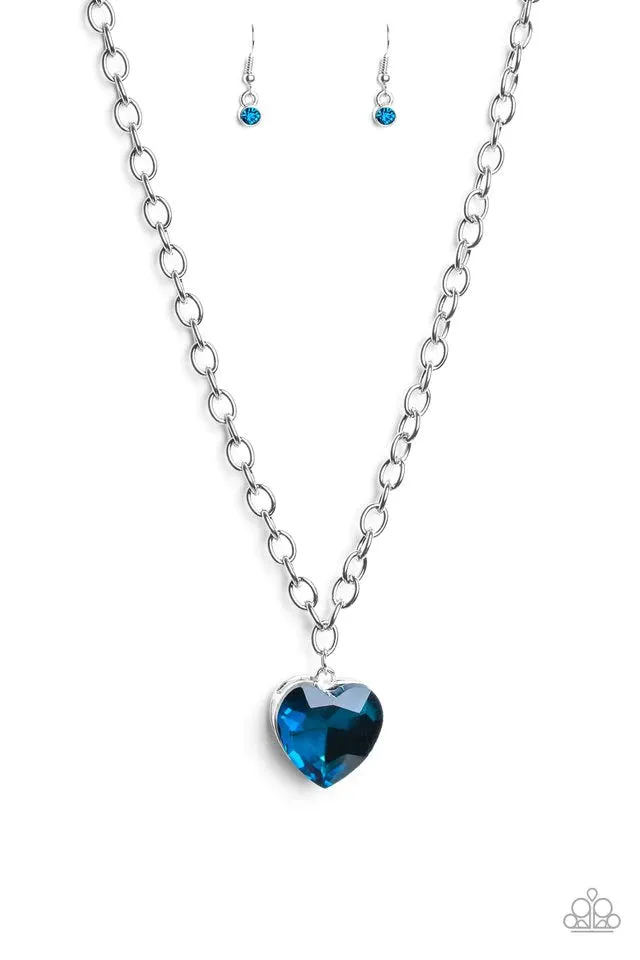 Flirtatiously Flashy Blue Necklace