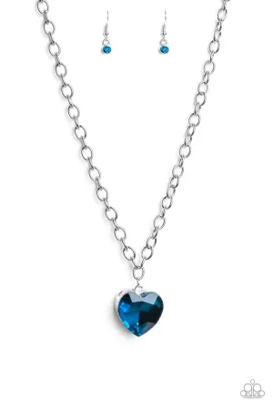 Flirtatiously Flashy Blue Necklace