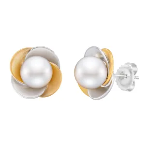 Freshwater Pearl Flower Earrings