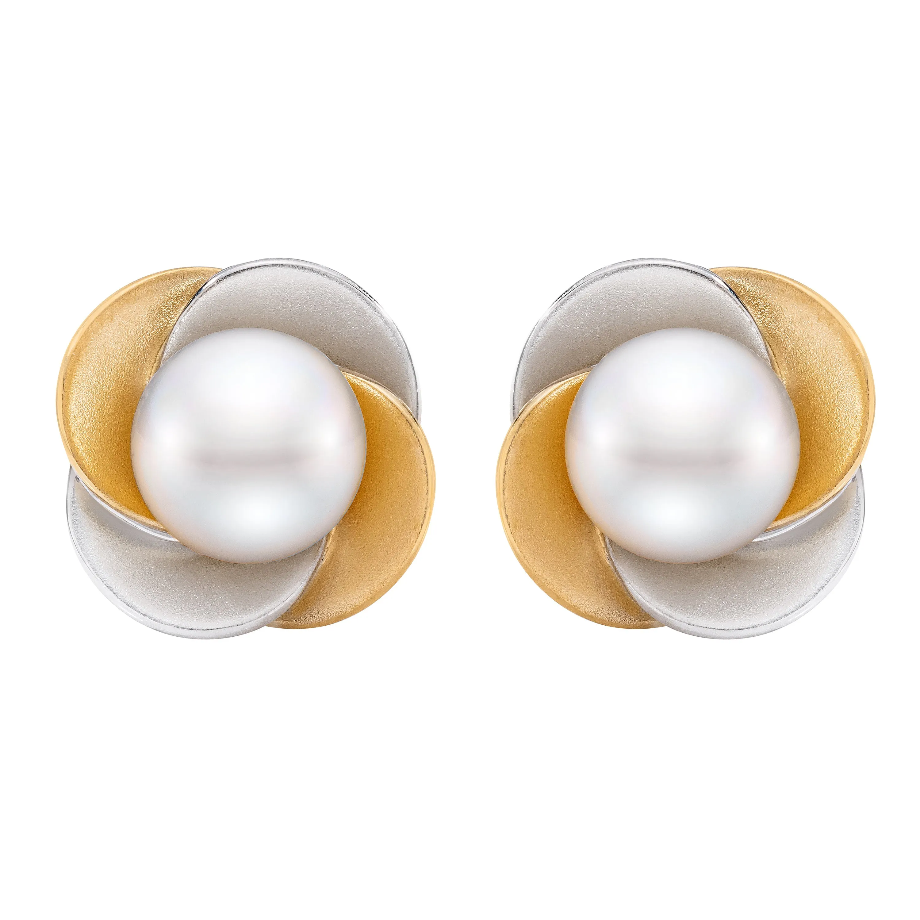 Freshwater Pearl Flower Earrings