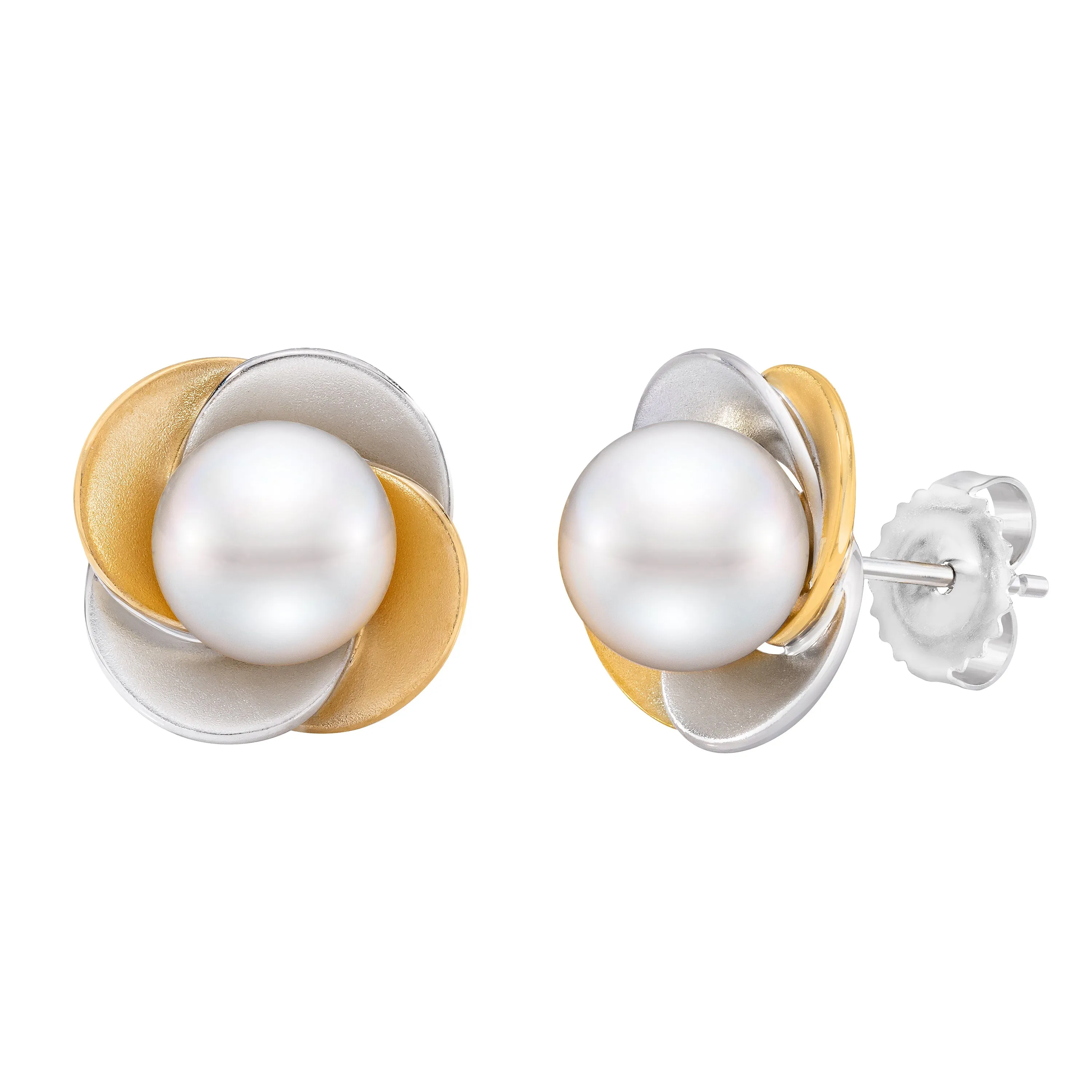 Freshwater Pearl Flower Earrings
