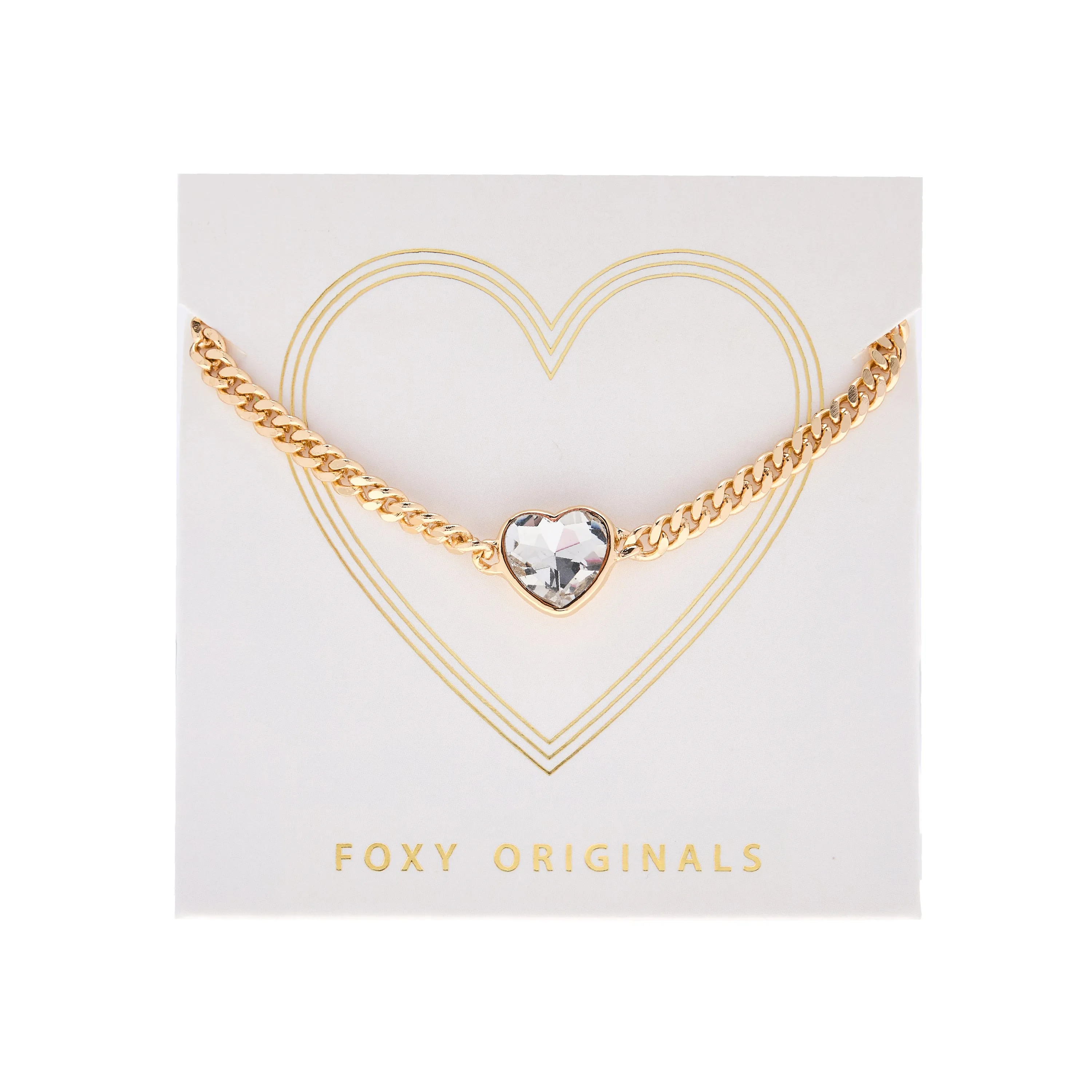 Freya Necklace in Crystal/Gold