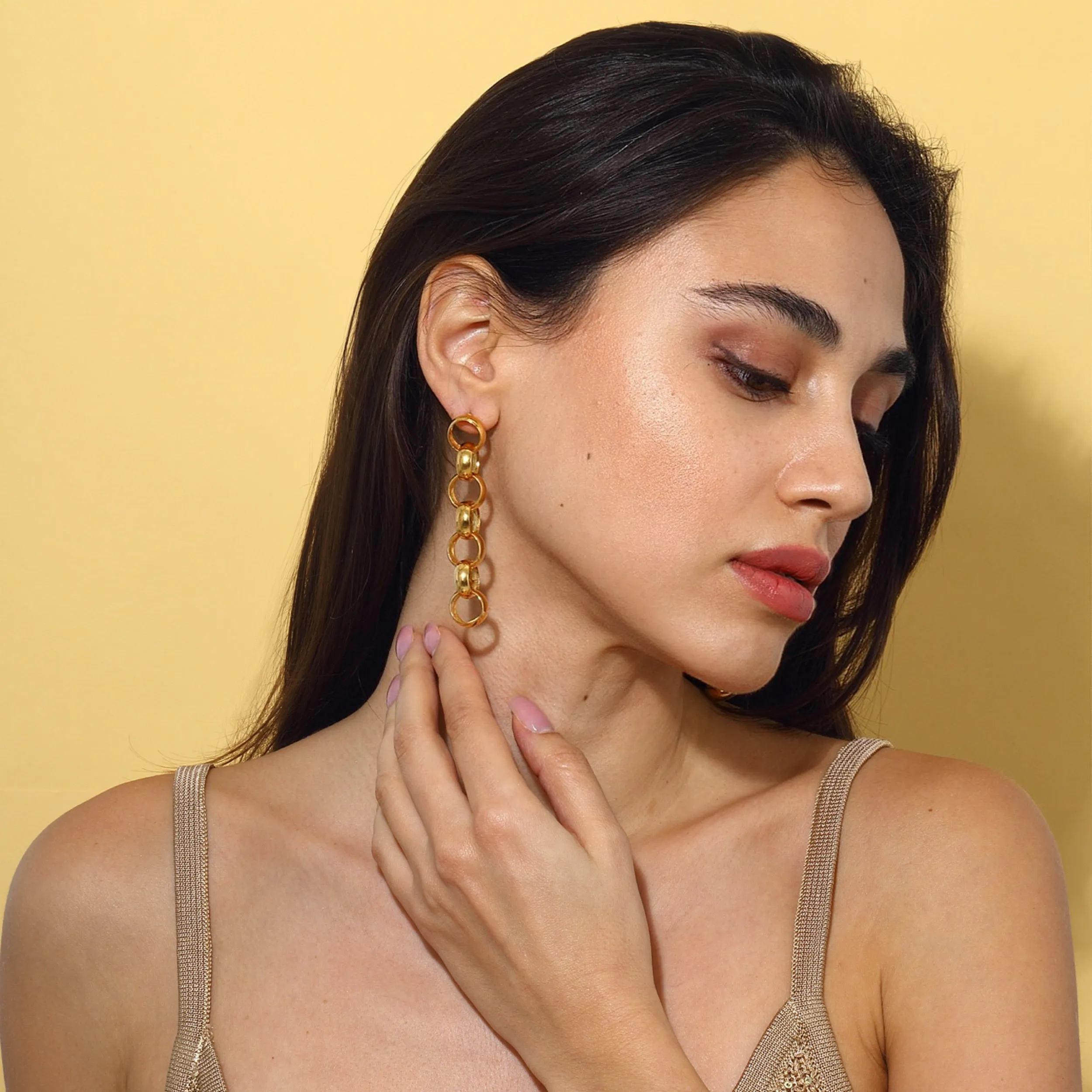 Gaia Chain Drop Earrings - Small Chains