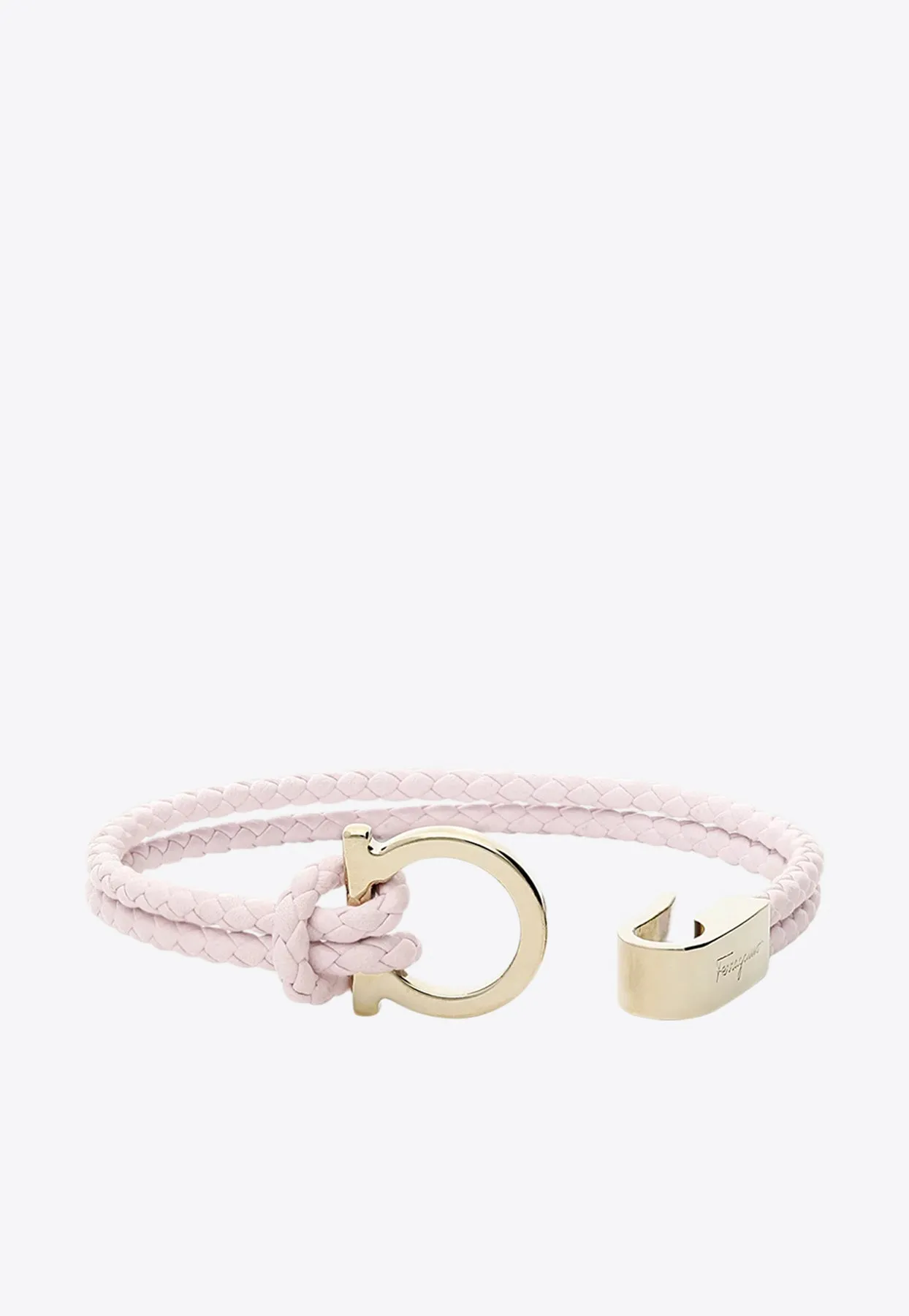 Gancini Braided Leather Bracelet