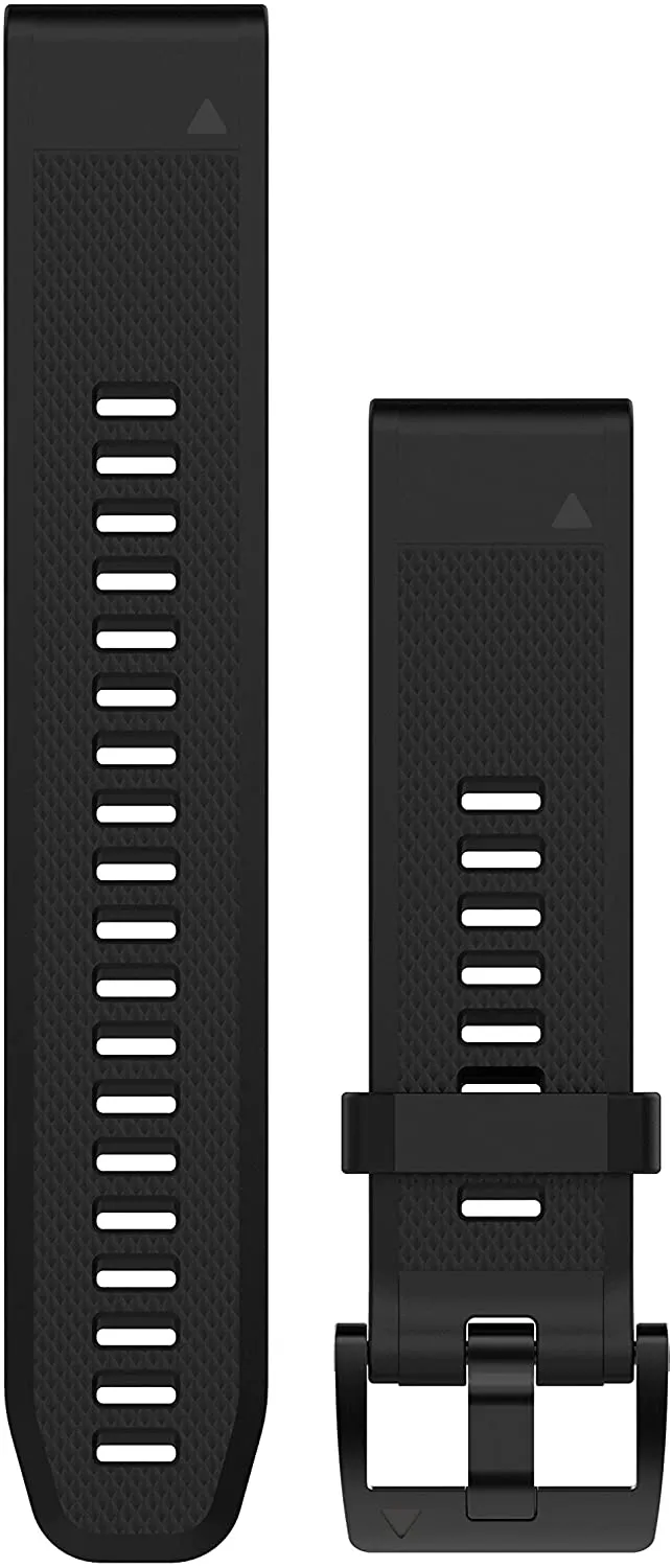 Garmin QuickFit 22 Replacement Strap Black/Silver Silicone USED