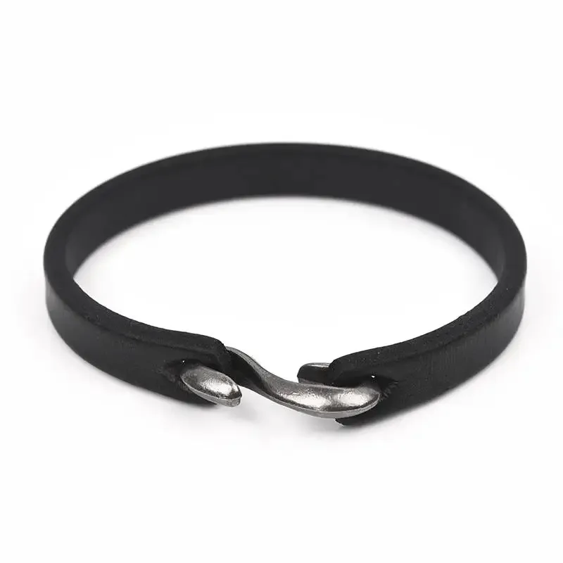 Genuine Leather Wrap Cord Cuff Bracelet For Hand Wrist Wristband Men Woman Punk Bangle Couple Jewelry Gift