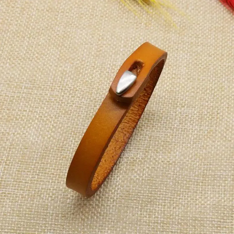 Genuine Leather Wrap Cord Cuff Bracelet For Hand Wrist Wristband Men Woman Punk Bangle Couple Jewelry Gift