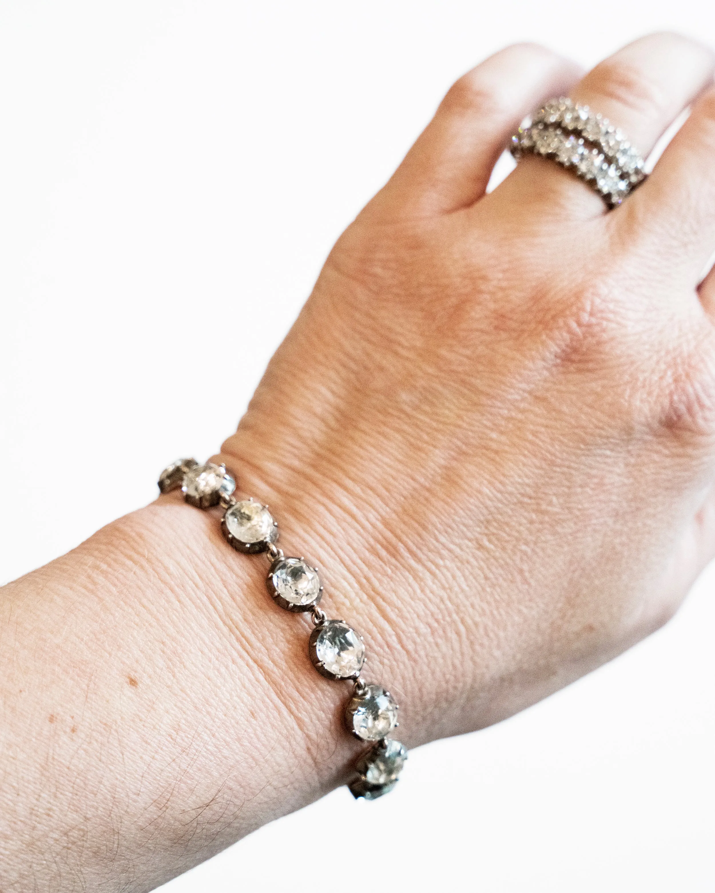 Georgian Era Rock Crystal “Paste” Bracelet