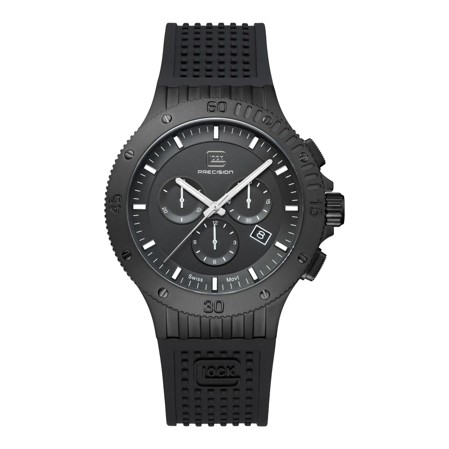 Glock Men's Black Stainless Steel Chronograph Quartz Watch GW-42-2-24