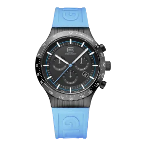 Glock Men's Stainless Steel Chronograph Quartz Watch Black/Blue GW-34-2-24