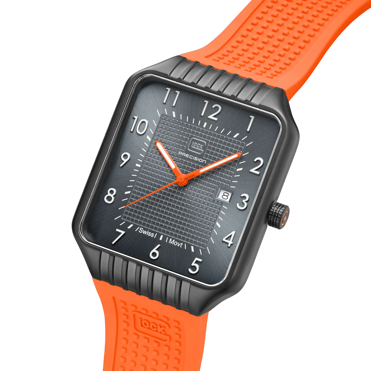 Glock Stainless Steel Quartz Watch Gunmetal & Orange GW-2-1-24