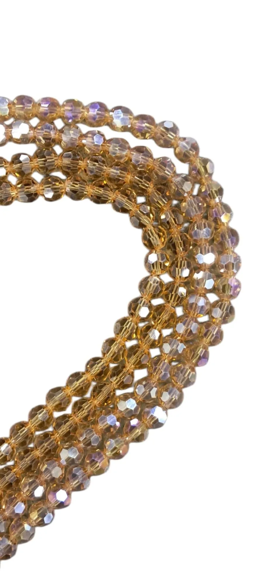 Gold AB/Full String Crystal Glass Bead
