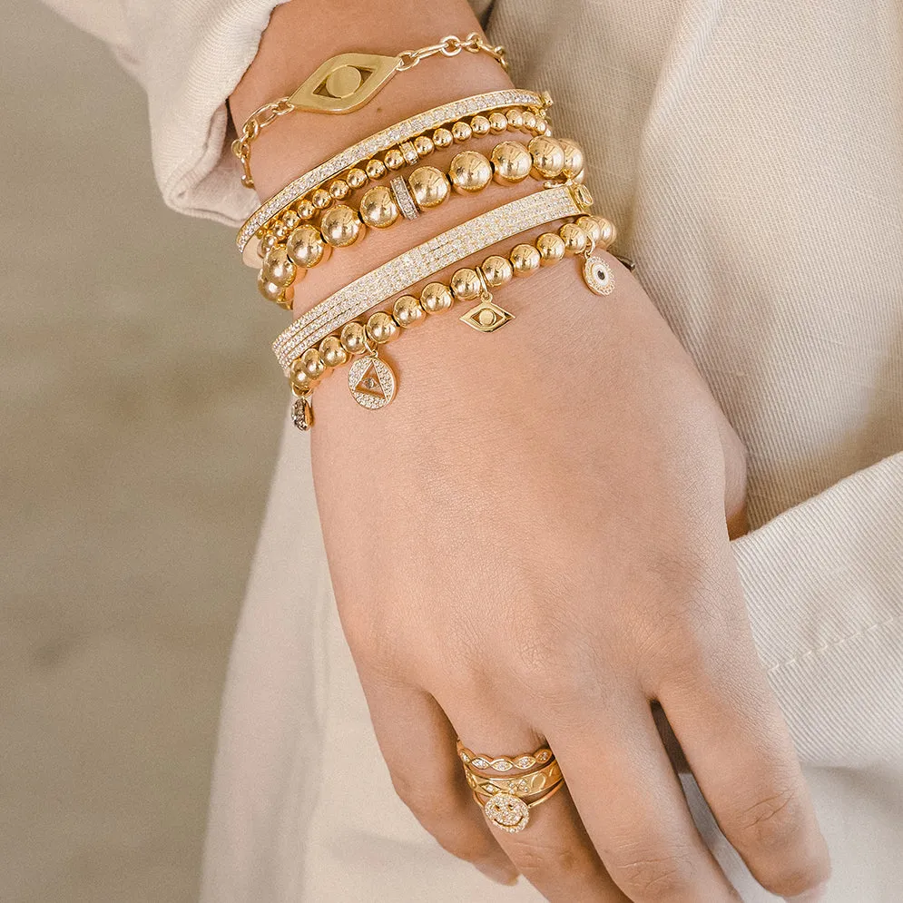 Gold & Diamond Rondelle on Gold Beads