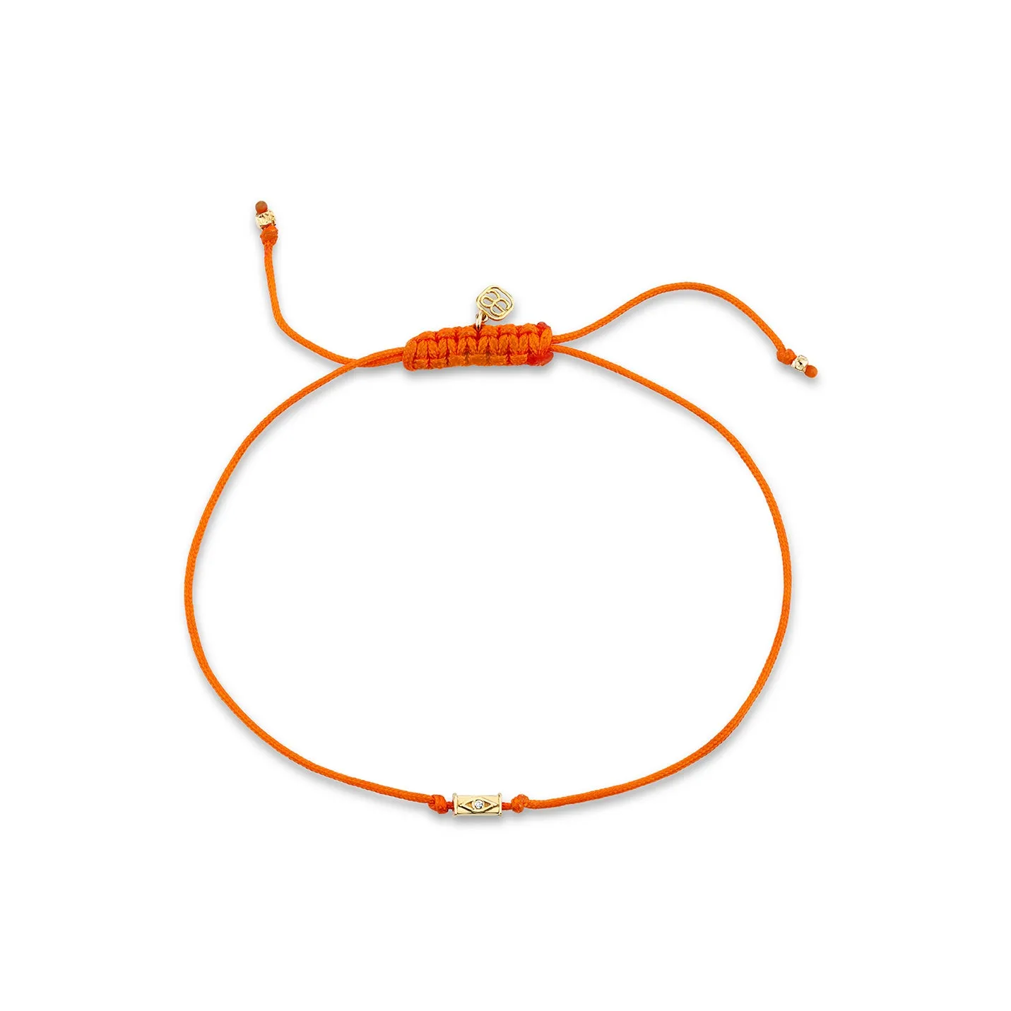 Gold & Diamond Tiny Eye Cord Bracelet