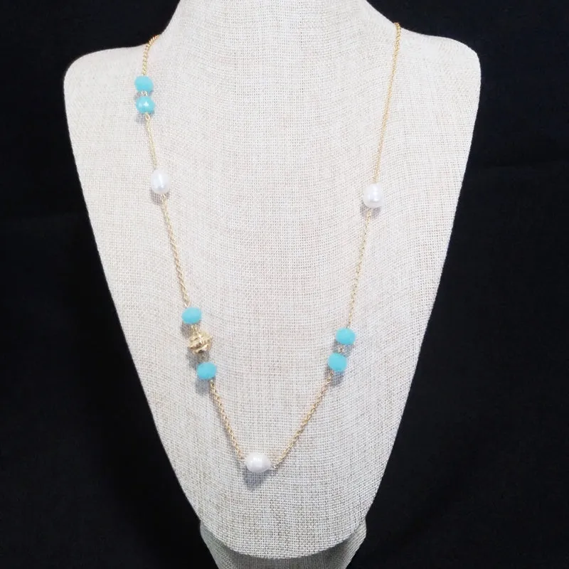 Gold and Crystal Necklace