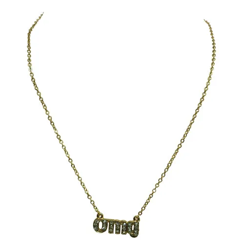 GOLD CRYSTAL NECKLACE  #SQWSN20261-1_GLD (RC23)