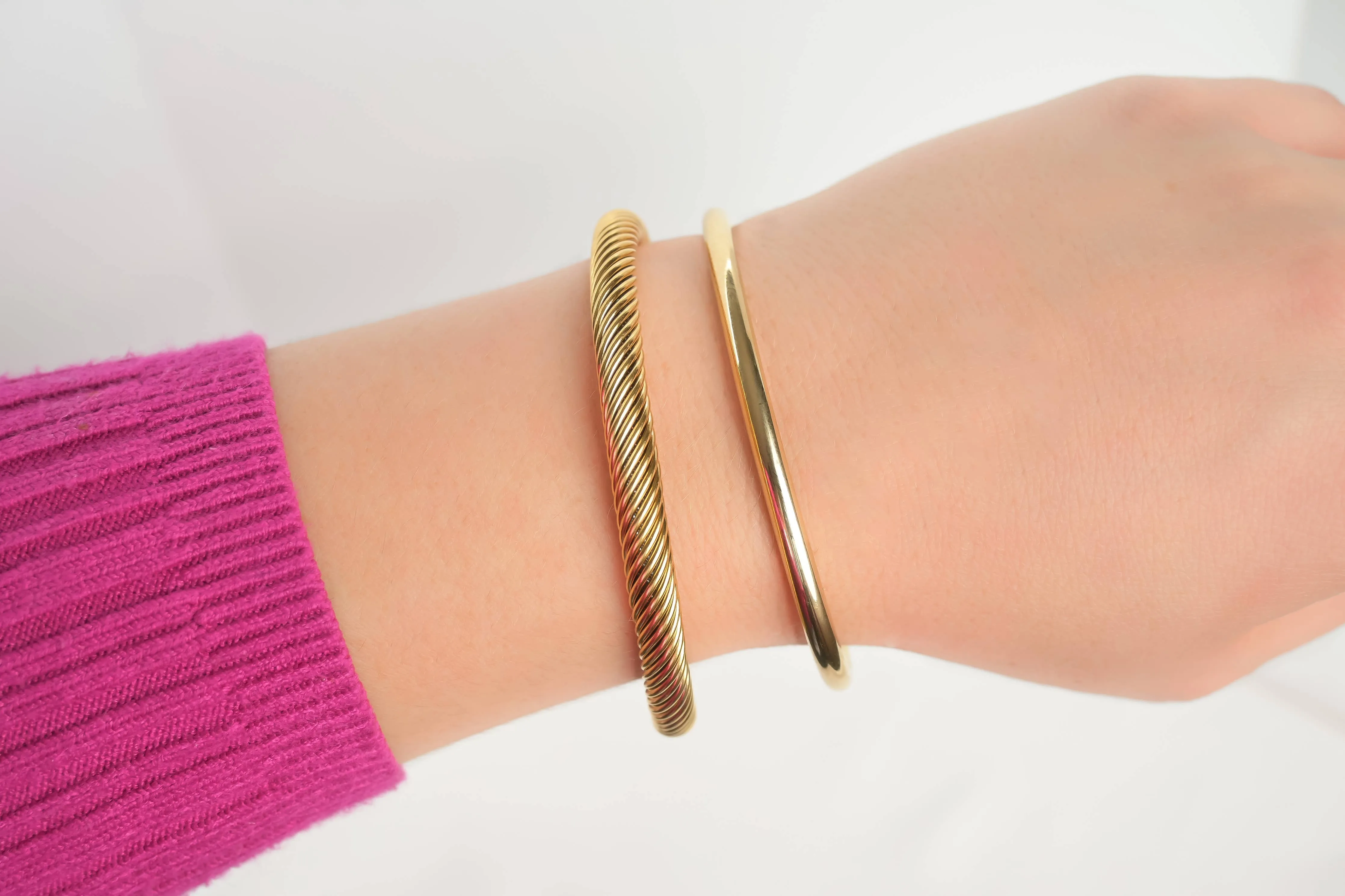 Gold Cuff Bracelet - Waterproof Bold Cuffs - Bangle Bracelet