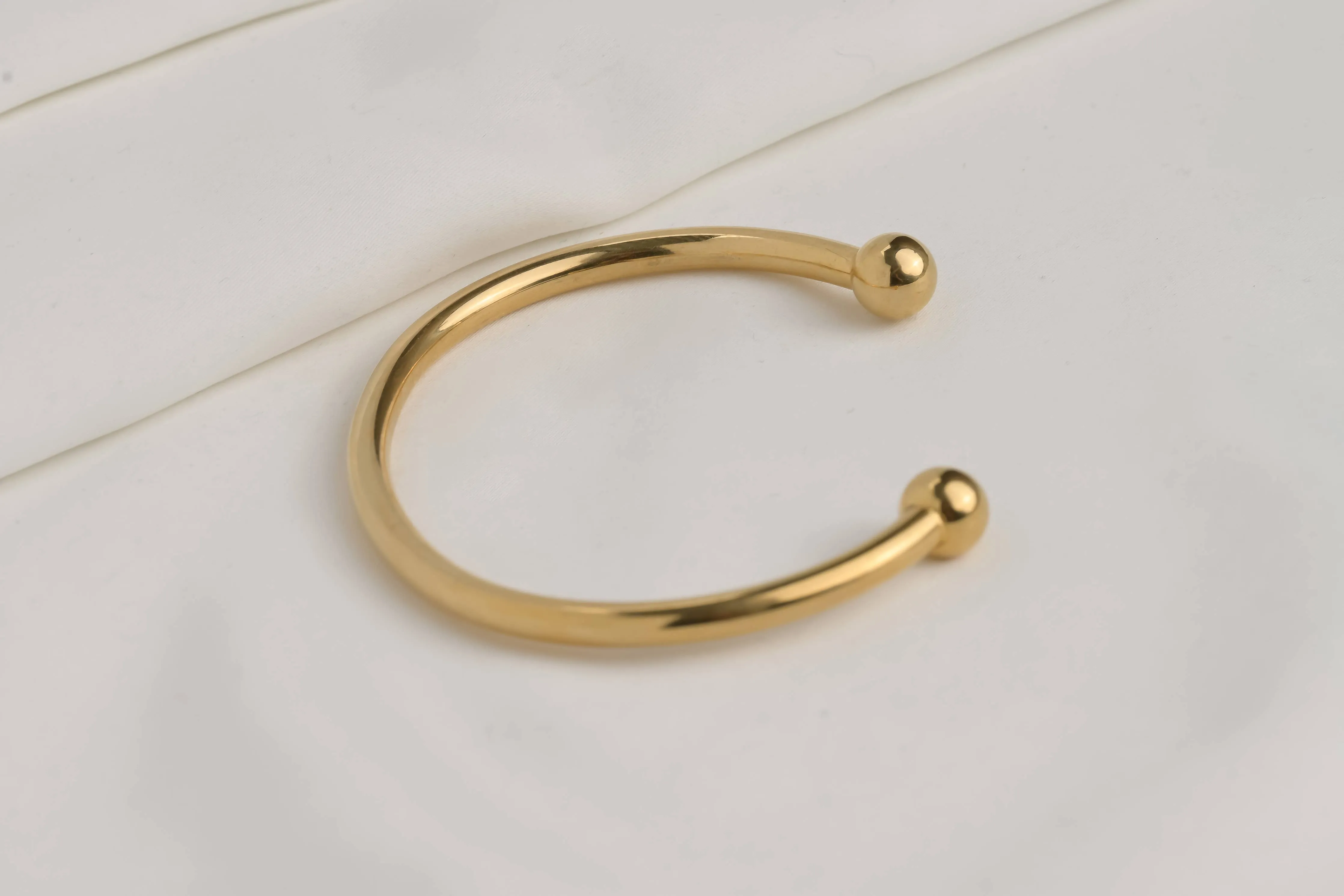Gold Cuff Bracelet - Waterproof Bold Cuffs - Bangle Bracelet