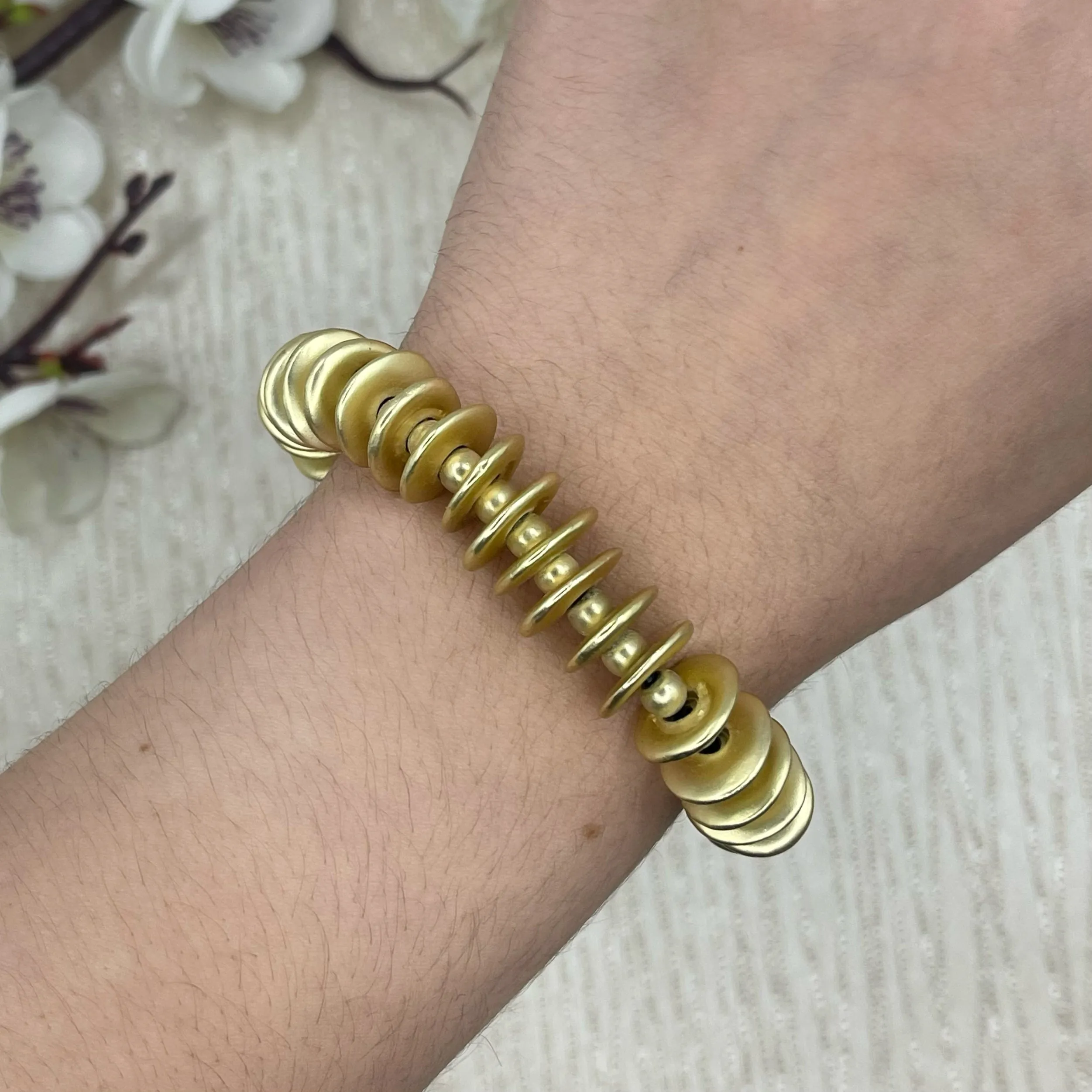 Gold Flat Cord Bracelet