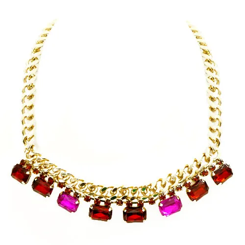 GOLD-PINK NECKLACE  #FW1202469 (IE20)