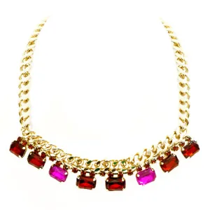 GOLD-PINK NECKLACE  #FW1202469 (IE20)