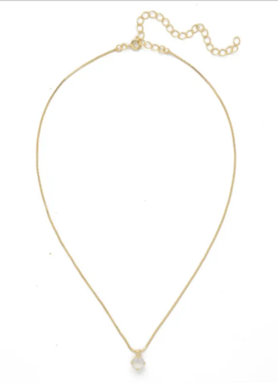 Golden Goddess Aria Studded Pendant Necklace