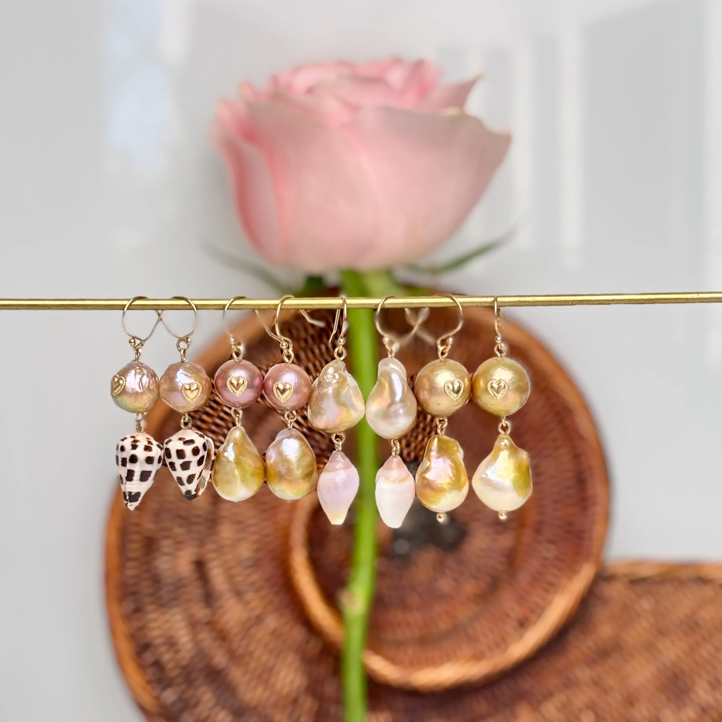 golden shore earrings