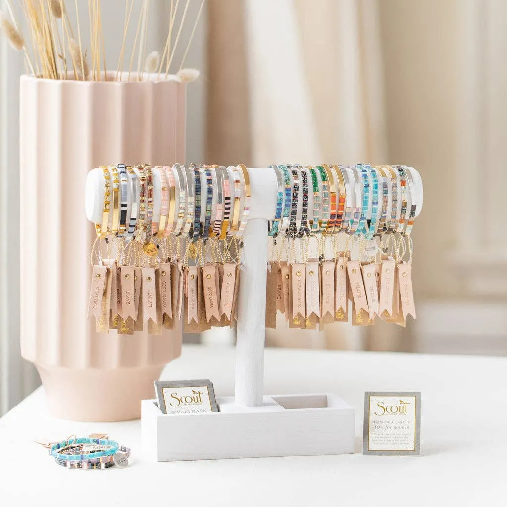Good Karma Miyuki Bracelet | Good As Gold - Aqua Multi/Gold