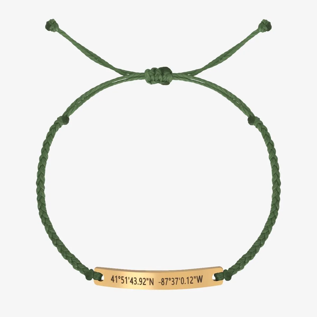 Green Custom Braided Bracelet