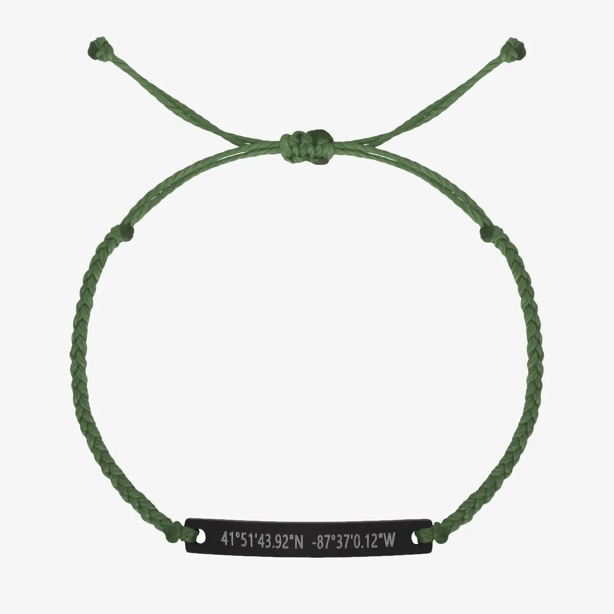 Green Custom Braided Bracelet
