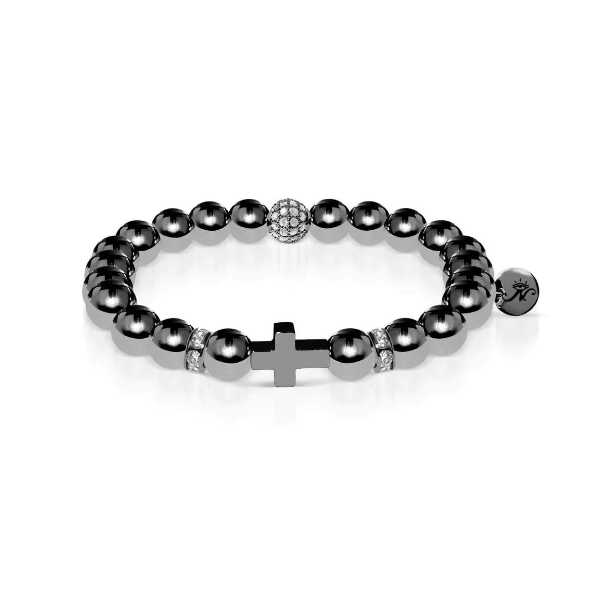 Gunmetal | Gilded Cross Bracelet