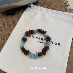 Handmade Coffee Bean Stone Bracelets