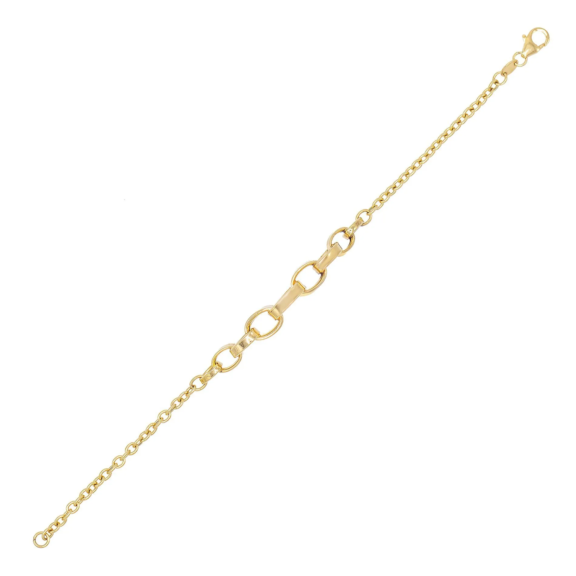 Hard Link Bracelet 14K