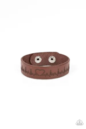 Haute Heartbeat Brown Paparazzi Bracelet