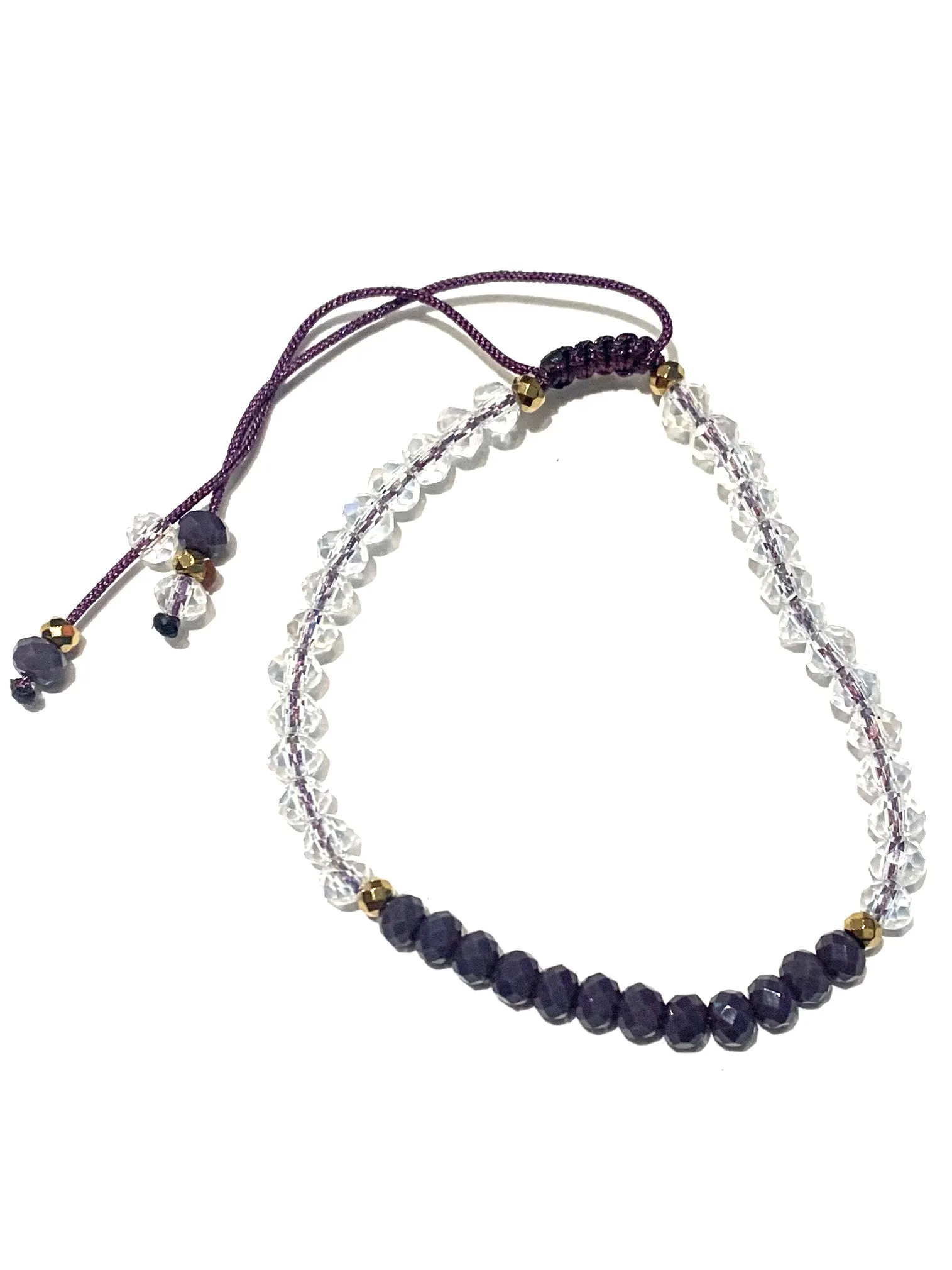 HC DESIGNS- Color Block Crystal Adjustable Bracelet (More Colors Available)