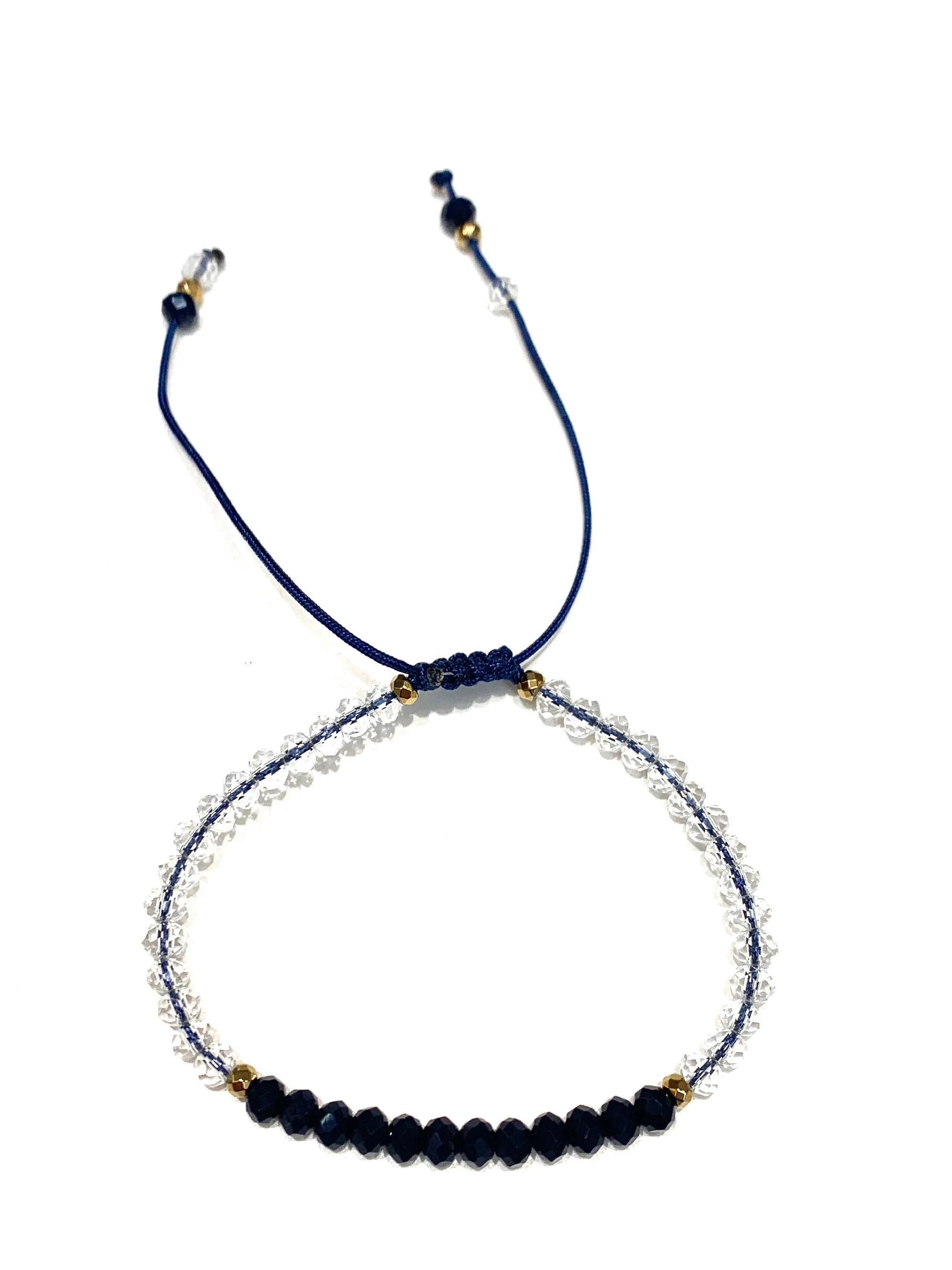 HC DESIGNS- Color Block Crystal Adjustable Bracelet (More Colors Available)