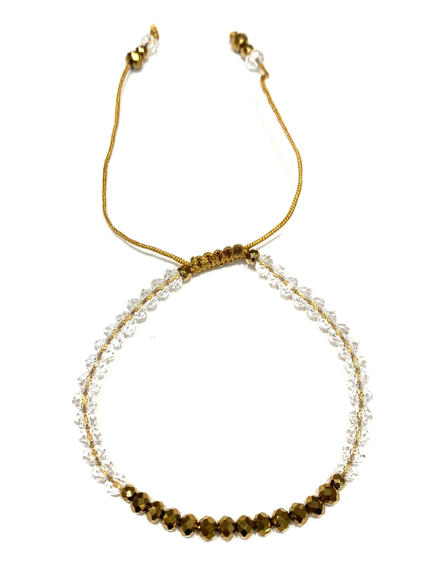 HC DESIGNS- Color Block Crystal Adjustable Bracelet (More Colors Available)