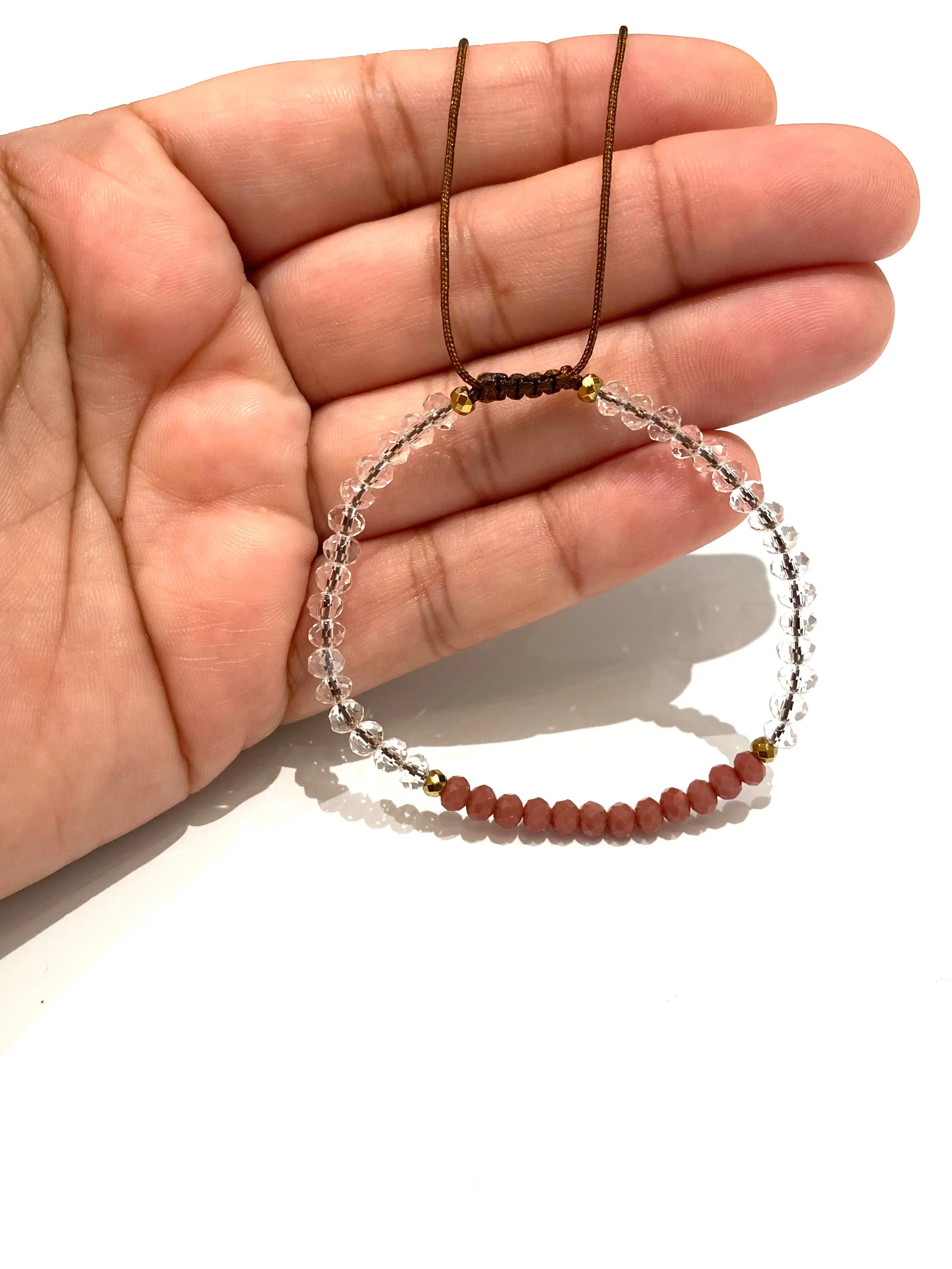 HC DESIGNS- Color Block Crystal Adjustable Bracelet (More Colors Available)