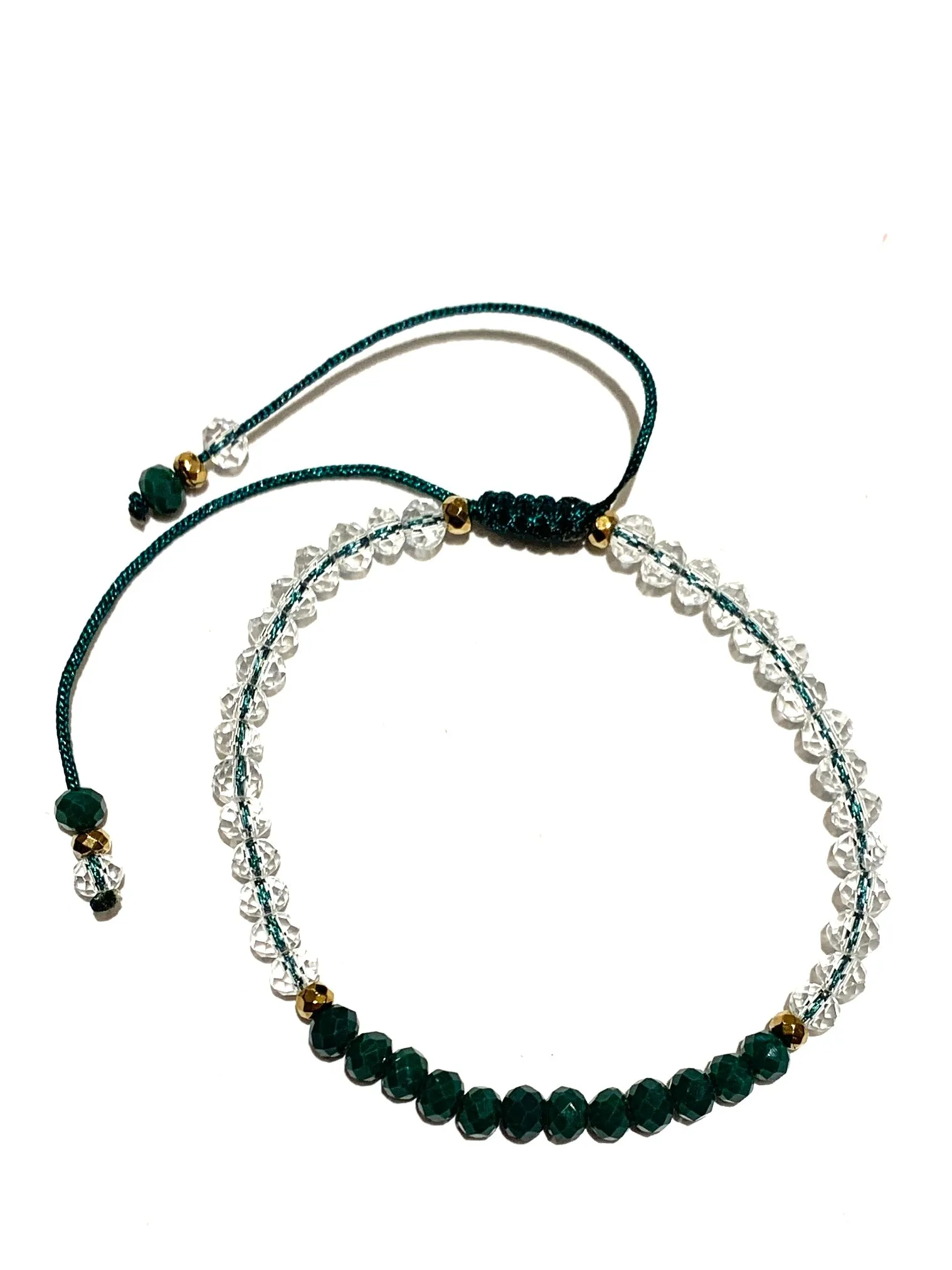 HC DESIGNS- Color Block Crystal Adjustable Bracelet (More Colors Available)