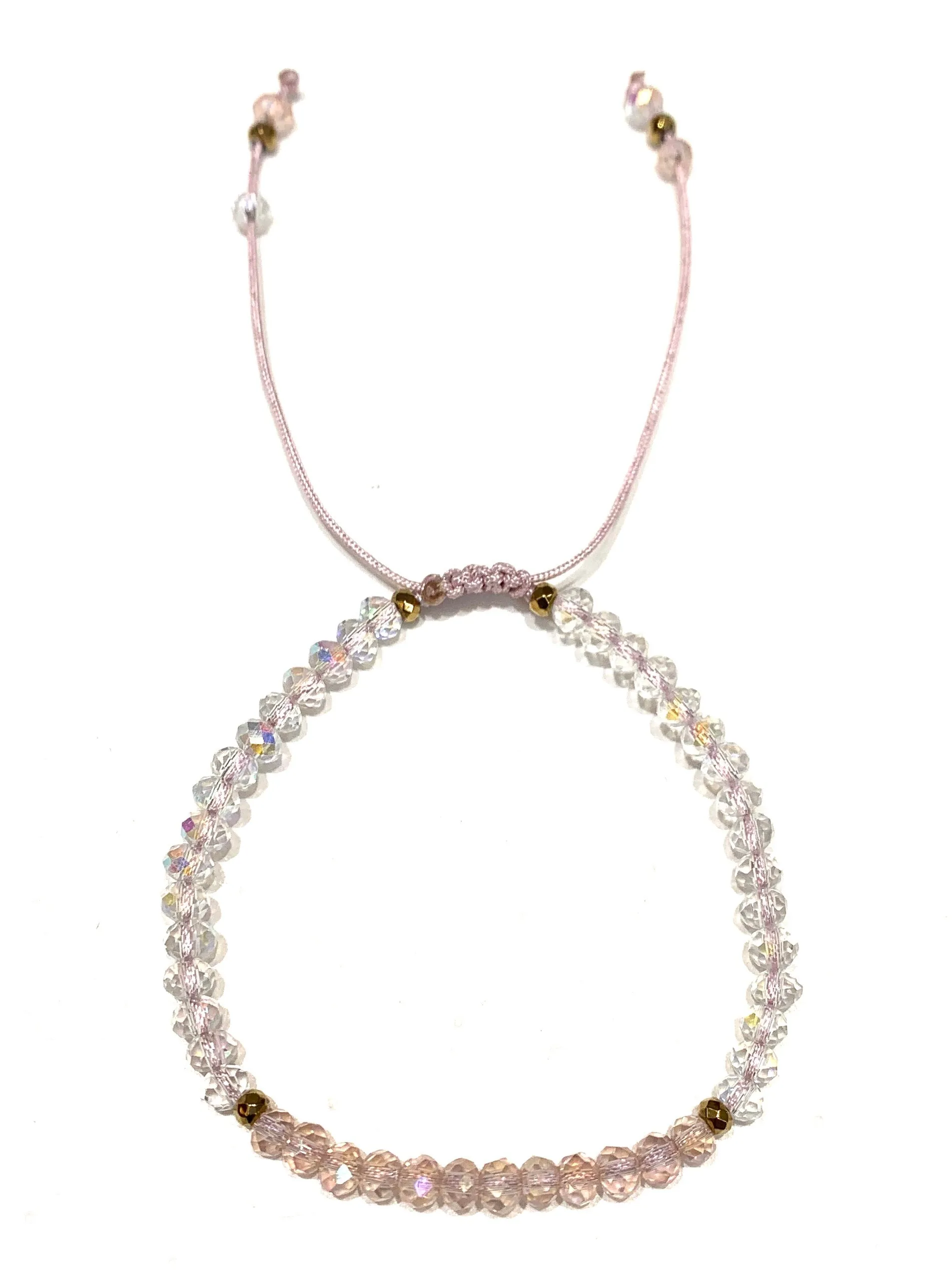 HC DESIGNS- Color Block Crystal Adjustable Bracelet (More Colors Available)