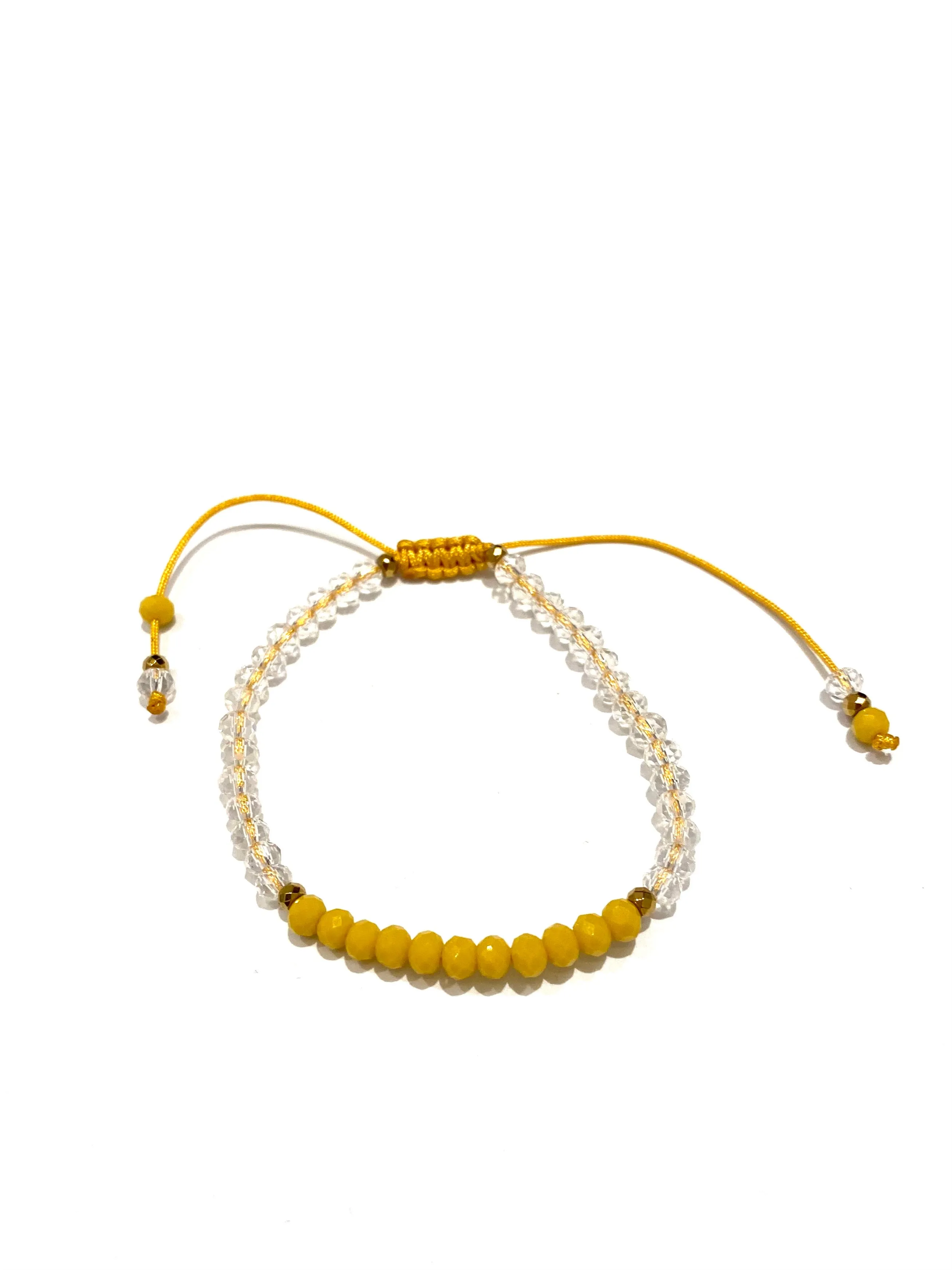HC DESIGNS- Color Block Crystal Adjustable Bracelet (More Colors Available)