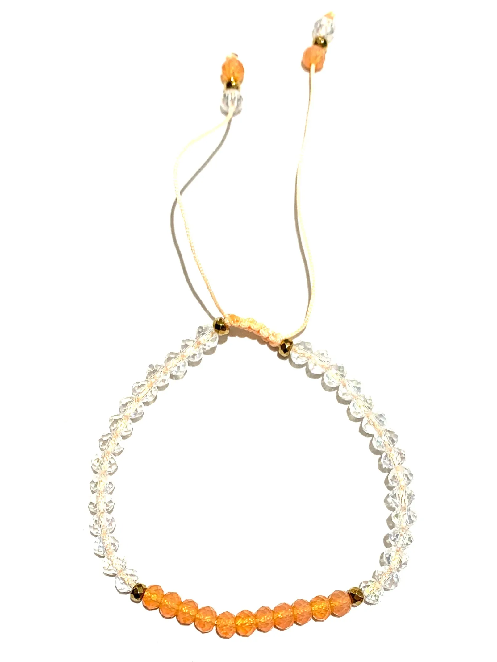 HC DESIGNS- Color Block Crystal Adjustable Bracelet (More Colors Available)