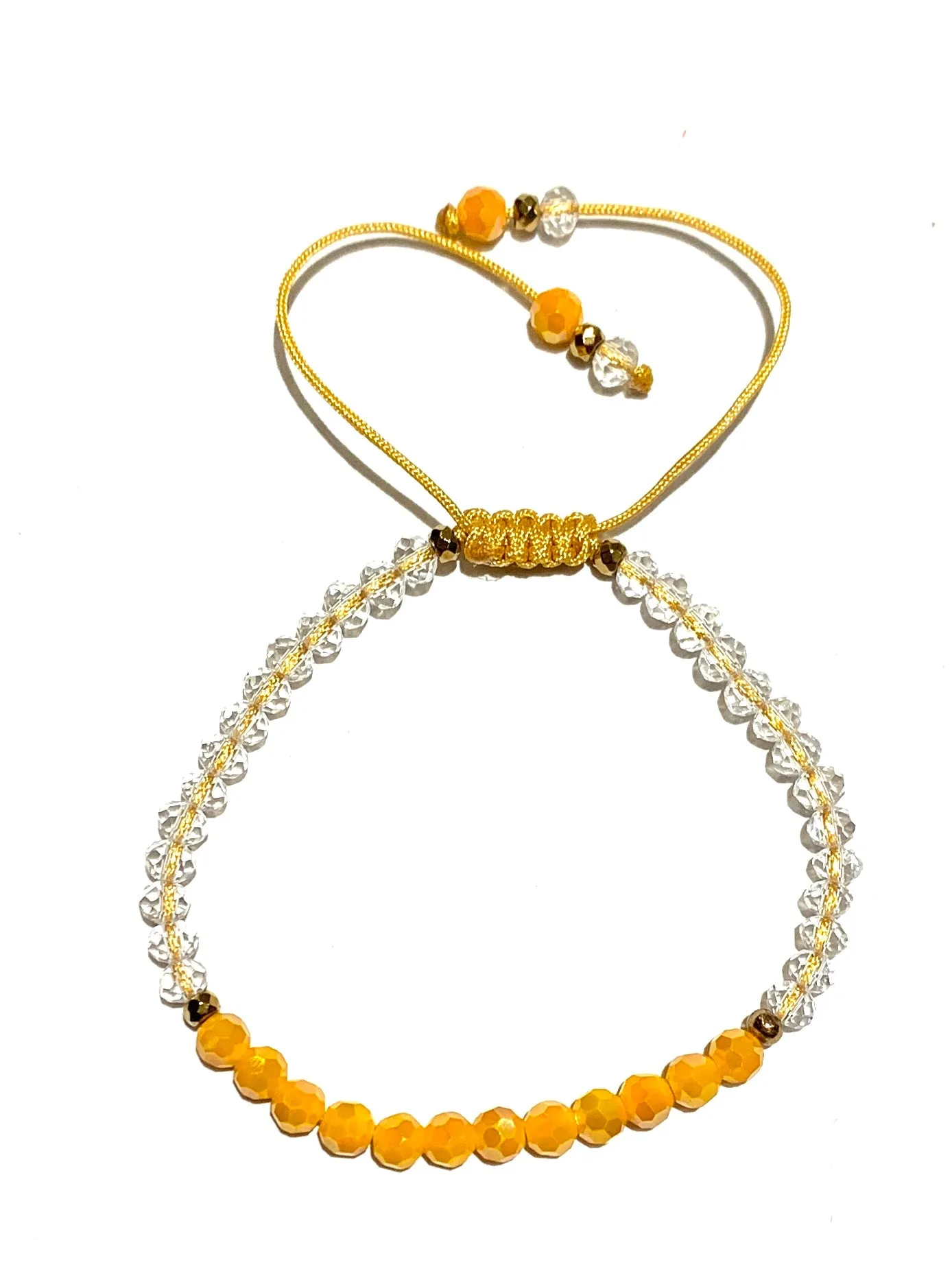 HC DESIGNS- Color Block Crystal Adjustable Bracelet (More Colors Available)