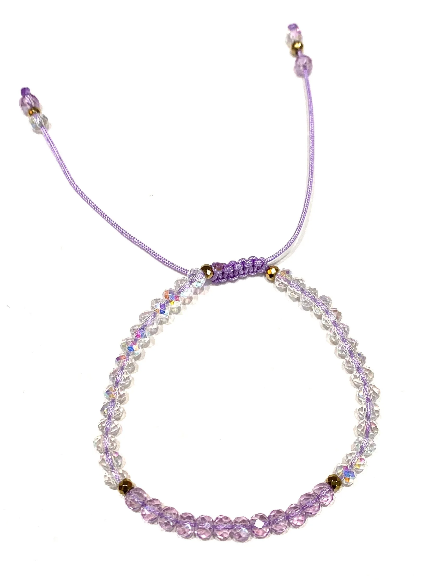 HC DESIGNS- Color Block Crystal Adjustable Bracelet (More Colors Available)