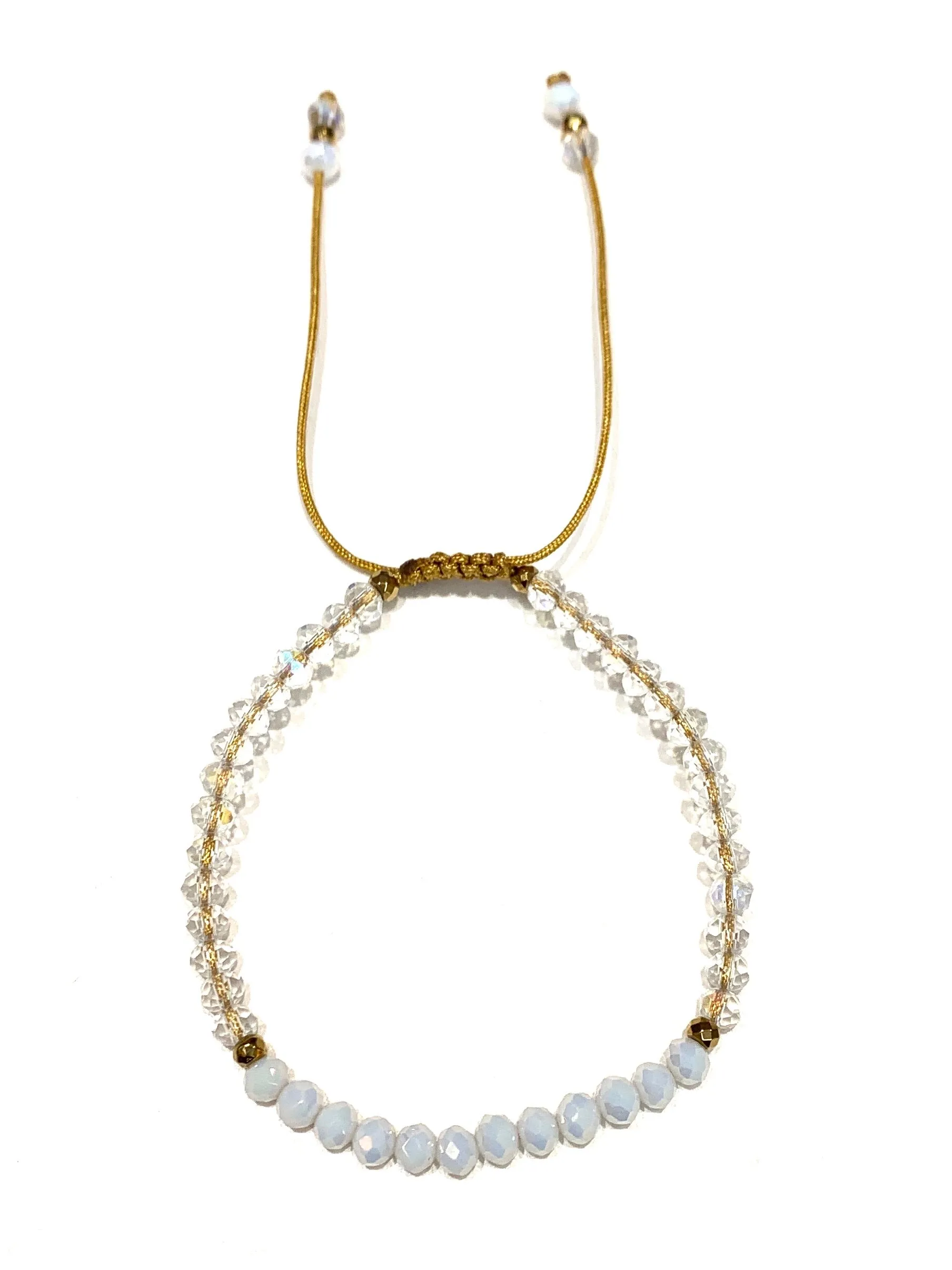 HC DESIGNS- Color Block Crystal Adjustable Bracelet (More Colors Available)